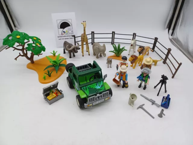 Playmobil / Safari - Jeep mit vielen Tieren, Figuren und Zubehör