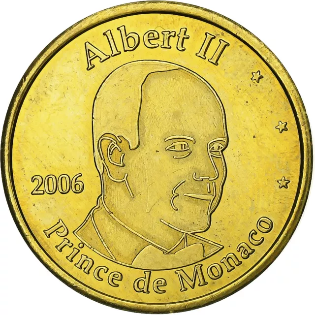 [#1260077] Monaco, 50 Euro Cent, unofficial private coin, 2006, Brass, MS