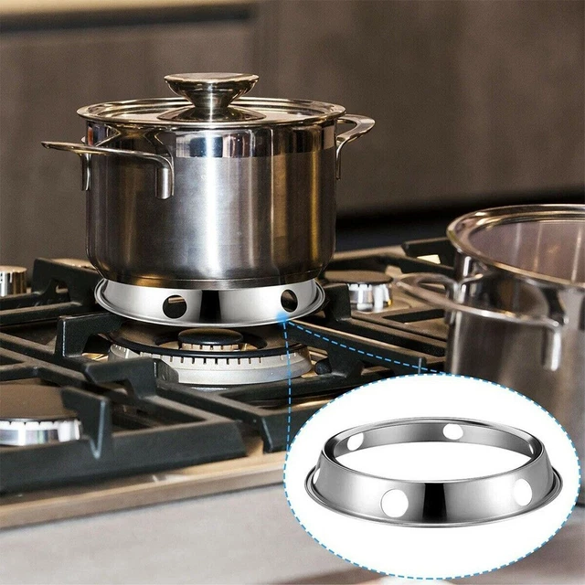 Acier Inoxydable Wok Bague Rack sur Pied Pan Soutien Gas Cuisson Rond Bas