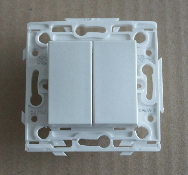 ARNOULD 60102 - Double Interrupteur Va et Vient - 10A - BLANC - ESPACE LUMIERE