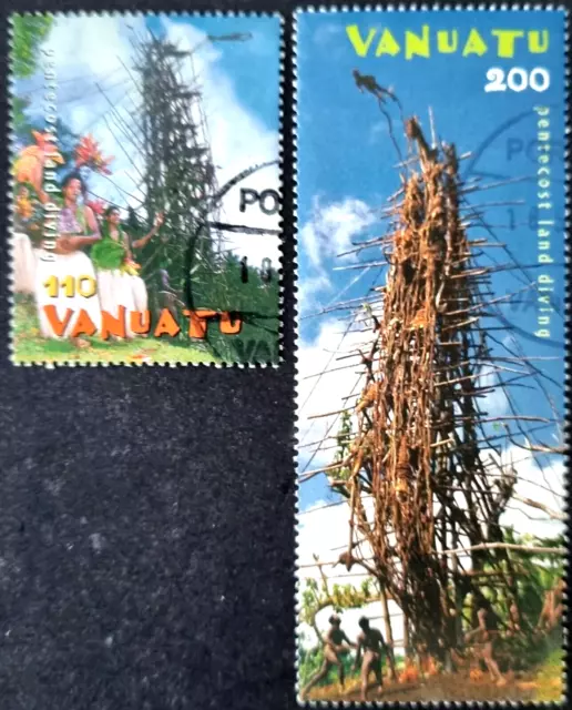 VANUATU 2003 Pentecost Island Land Diving Used Stamps as Per Photos