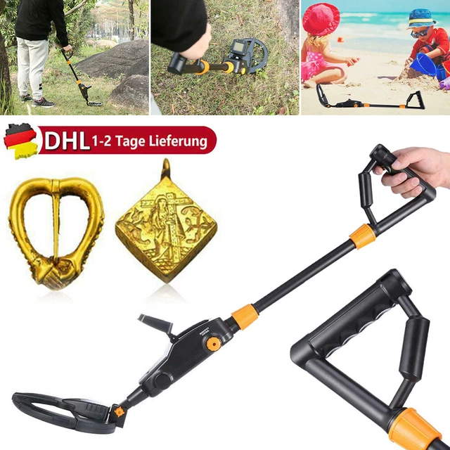 Produktbild von Profi Metalldetektor Set – Wasserdicht Mit Tiefensonde, Verstellbar 84-107 Cm, Inkl. Schaufel & Tasche