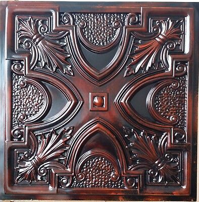 Suspended Ceiling tiles Faux tin aged red wood decor wall panel PL11 10pcs/lot