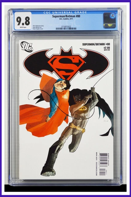 Superman Batman #80 CGC Graded 9.8 DC March 2011 White Pages Comic Book
