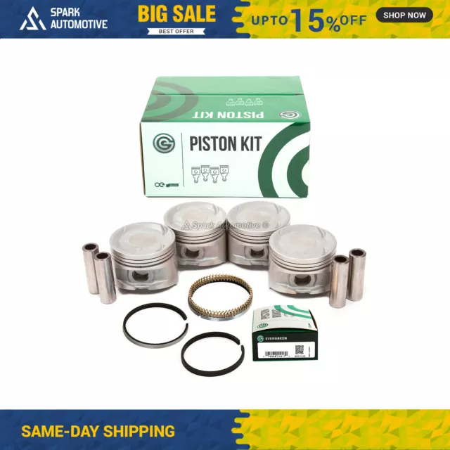 Pistons w/ Rings fit 89-92 Mitsubishi Eclipse Eagle Plymouth 2.0L 4G63