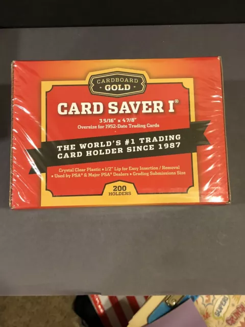 Cardboard Gold Card Saver 1 200 count Box for PSA BGS SGC CGC Grading! In hand!