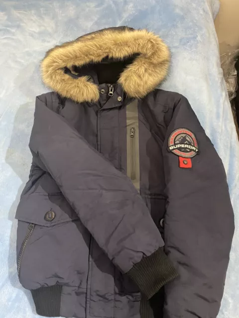 superdry everest bomber jacket men Navy Size M