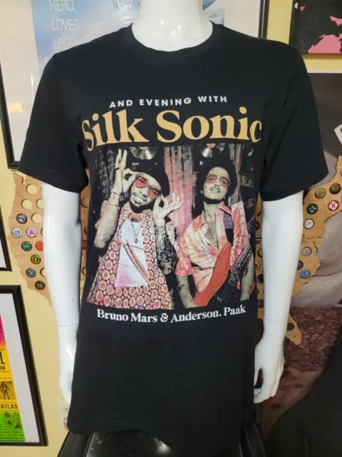 Silk Sonic Bruno Mars & Anderson Paak Dolby Live Las Vegas Concert T Shirt Large