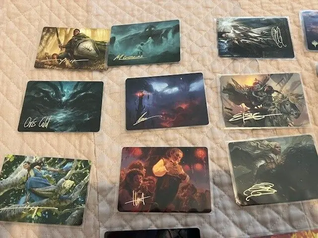 Magic MTG LOTR Lord of the Rings Art Series Gold Stamped 81 cards Full Set 3
