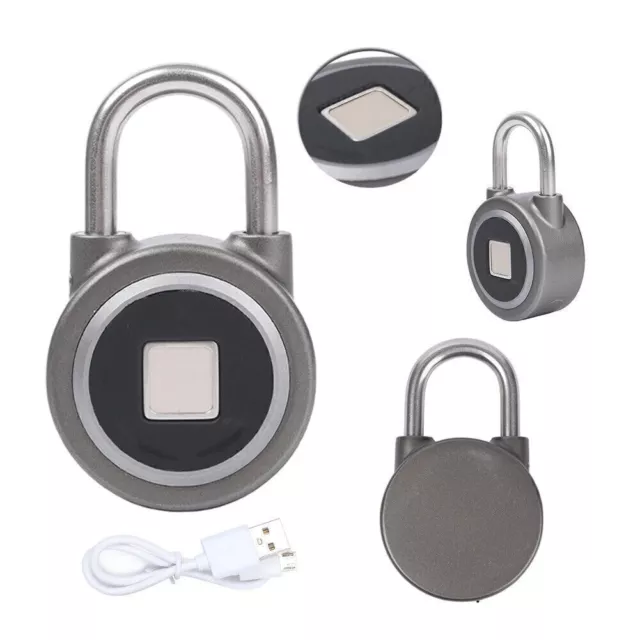 1x Fingerprint Recognition 4.0 Bluetooth Lock Security Anti Theft Padlock