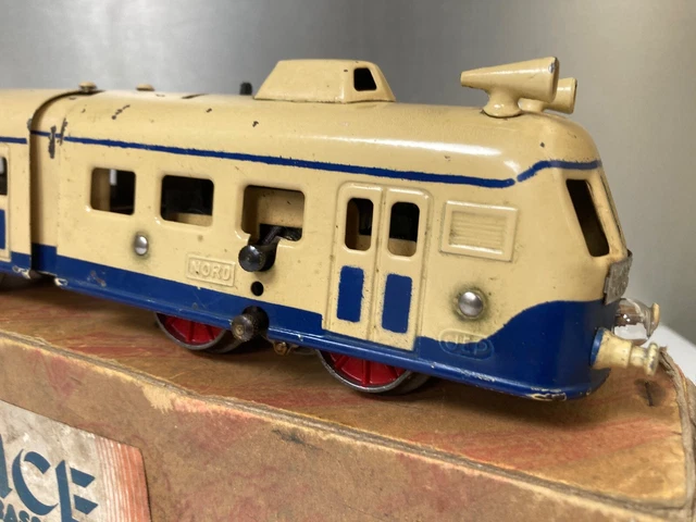Autorail JEP 2 éléments – Échelle 0, Métal, Bon état, Made In France