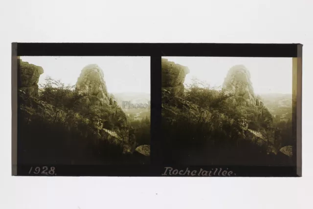 Rochetaillée Loire Auvergne France Photo n5 Stereo Plaque de verre Vintage 1928