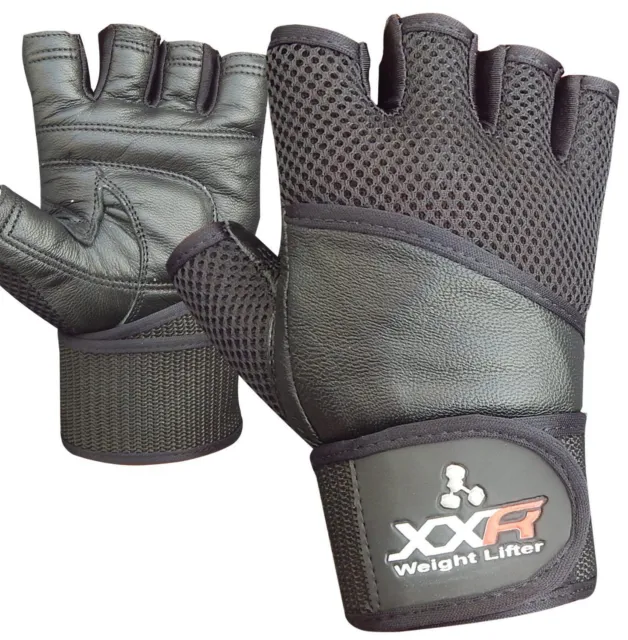 Weight Lifting Gloves Leather XXR COMFY Gym Fitness Strengthen Training wrist