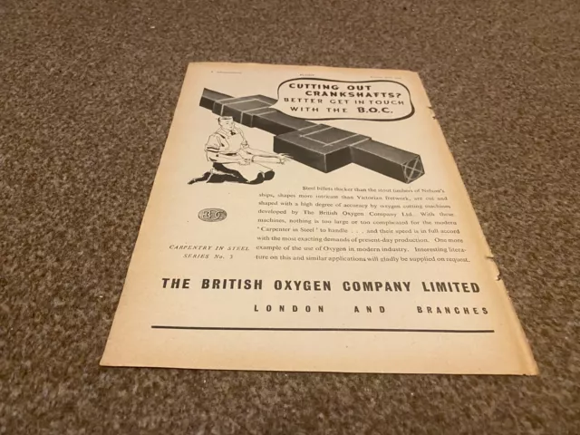 (Ac20) Advert 11X8" The British Oxygen Company Limited