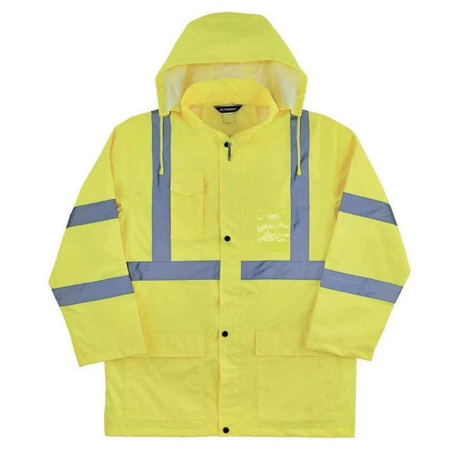 Ergodyne Rain Jacket - Type R Class 3 GloWear 8366 Large Lime Lightweight Hi-Vis