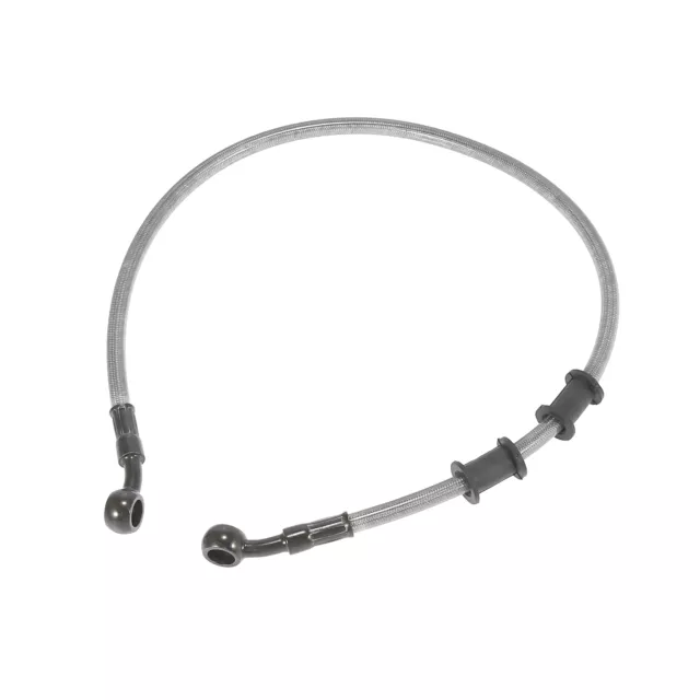 60cm 23.62" Moto Tressé Frein Embrayage Huile Tuyau Ligne Argenté