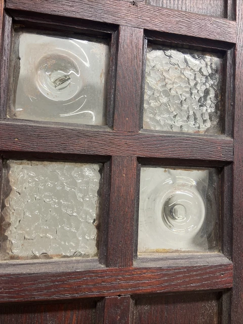 Solid Oak Front Door Arts Crafts Old Period Antique Glass Reclaimed Wood Iron 6