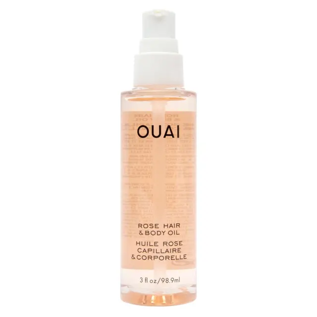 OUAI Rose Hair and Body Oil - Anti-Frizz Hair + Skin Moisturizing Oil Spray for