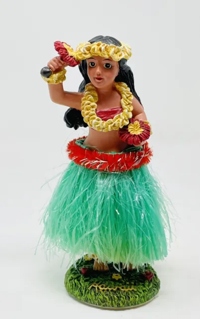 Vintage Chalkware Hula Girl Bobble Dancing Hawaii