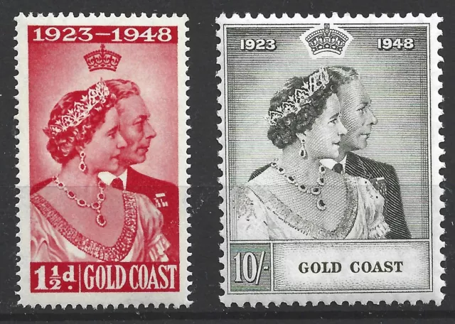GOLD COAST 1948 Royal Silver Wedding Issues, Sg 147/8, Unmounted Mint. {TT2-125}