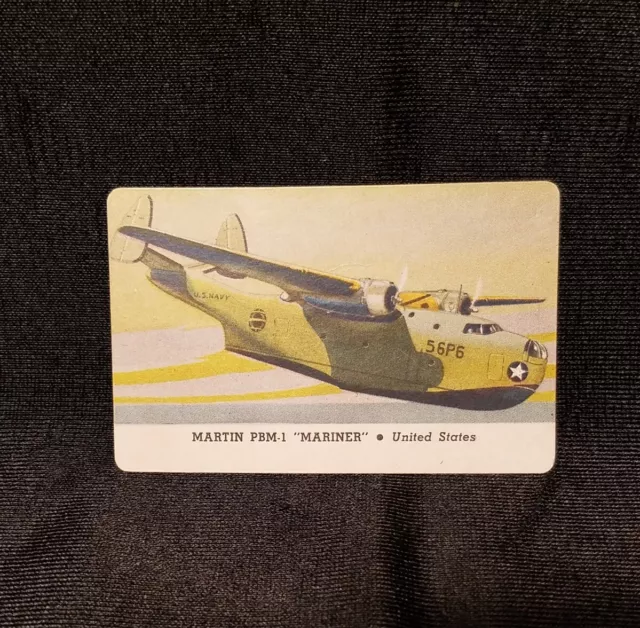 1940s Leaf Card-O Aeroplane Card Martin PBM-1 Mariner Series C United States WW2