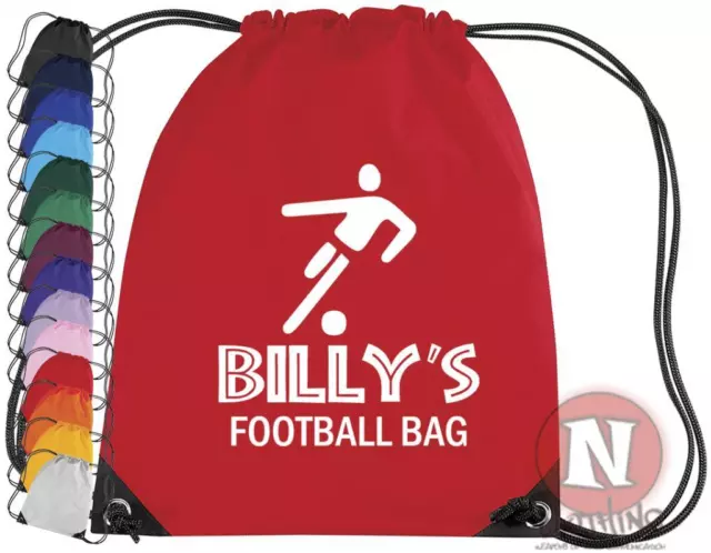 Personalizado Botas de Fútbol Kit Bolsa Cordón Colegio Gimnasia - Add Niños Name