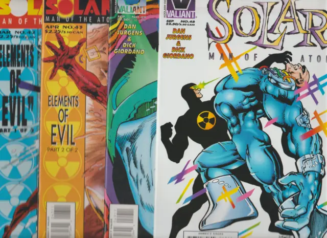 Solar Man Of The Atom (1995) Valiant Comic Lot #42 43 & 48 49 Lower Print Run