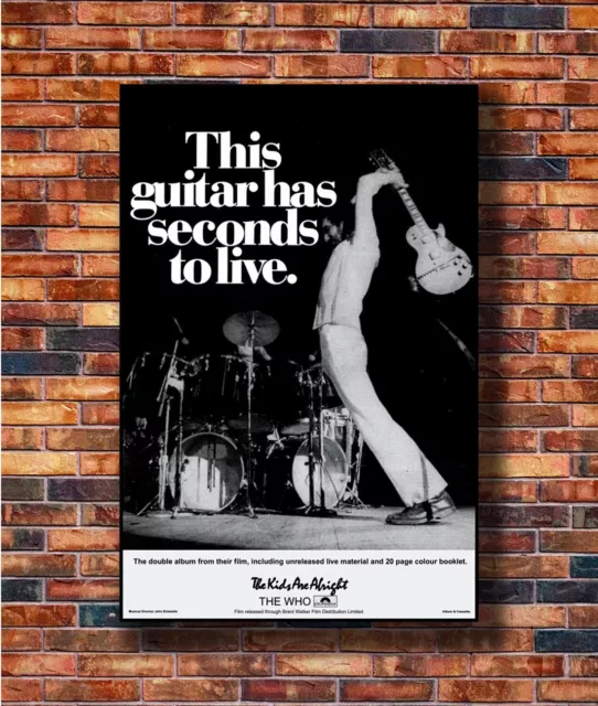 T2366 24x36 Silk Poster The Who This Guitar Has Seconds To Live Music Art Print