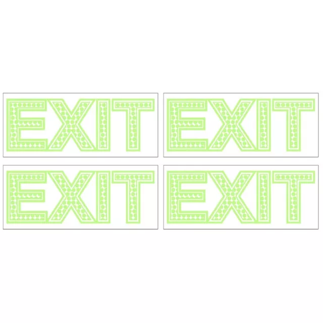 4 Sheets Exit Sign Glow In The Dark Exit Signs Exit Signs For Business