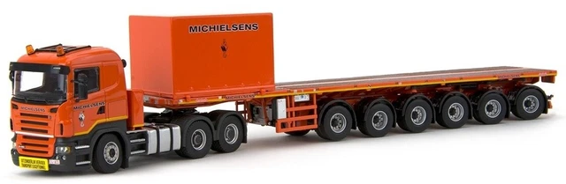 Miniature VOLVO FH04 Globetrotter XL 8x4 Et Remorque Porte Engins 6 Essieux Nooteboom Cepelludo
