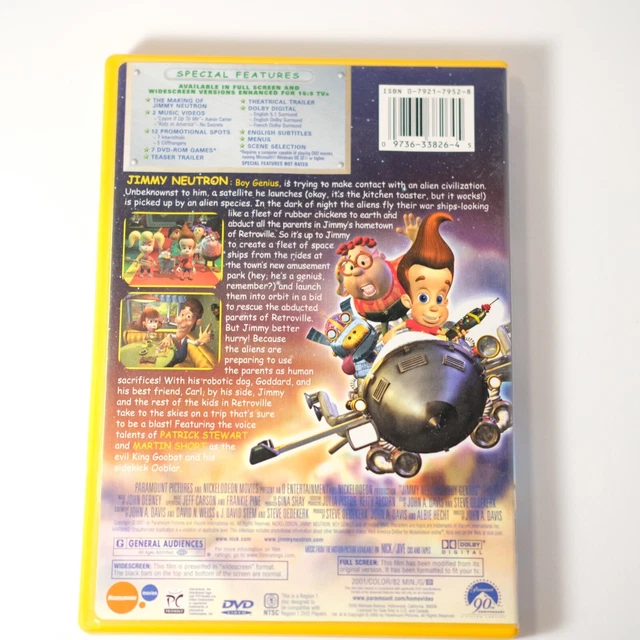 JIMMY NEUTRON: BOY Genius (Full Frame Widescreen) Used, Tested £5.89 ...