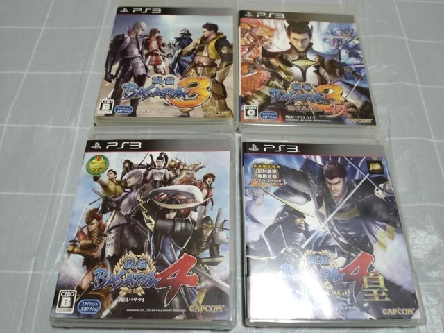 Sengoku Basara 3 ＋ 3 Utage + 4 Sumeragi 4Games set Sony PS3 Tested