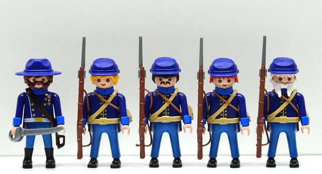 4 SOLDATS + Officier Playmobil Pour Cosaque Ww Ceinture Fourrure Custom RAR EUR 79,30 - FR