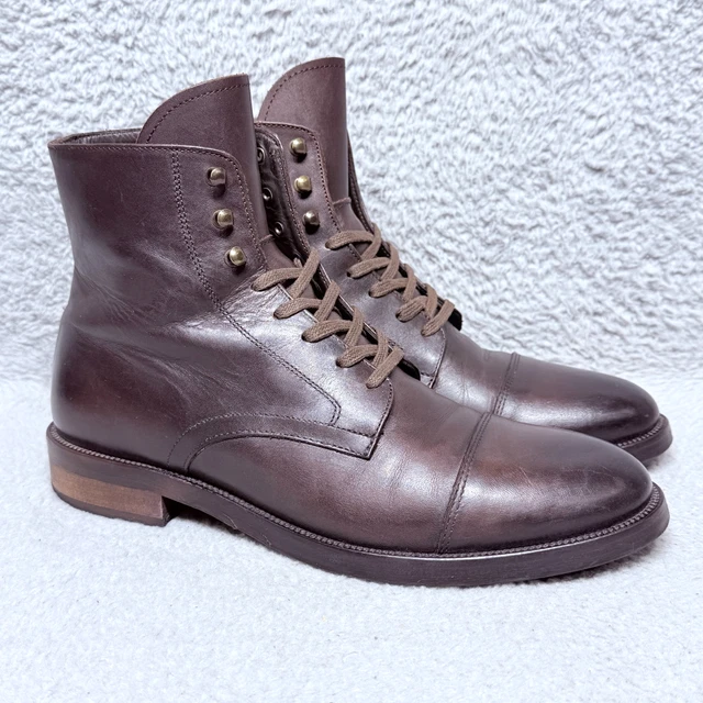 TO BOOT NEW York Brennan Brown Leather Wingtip Ankle Dress  display picture 3