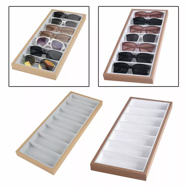 7 Grid Sunglasses Storage Box Organizer Glasses Display Case Stand Holder