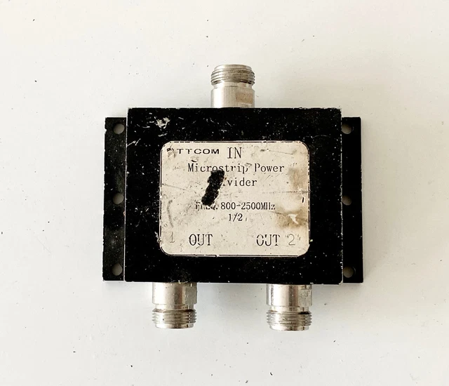 Microstrip 800-2500 MHz RF splitter combiner power divider  2-way  n -type(f)
