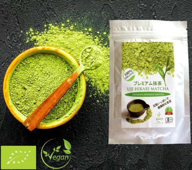 100% Pure Grade A1+ Japanese Organic Matcha Green Tea Powder Uk Seller