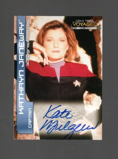 Skybox Star Trek Voyager 1999 más cerca de casa Kate Mulgrew #a1 autógrafo Janeway