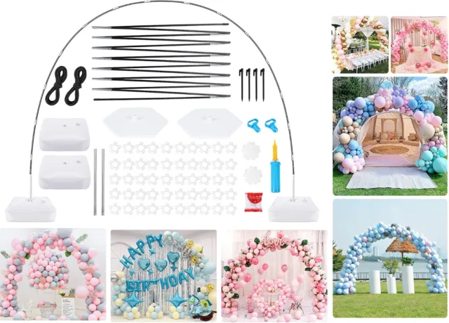 Ballonbogen Kits verstellbar Girlande Säulenrahmen Bogenständer Hochzeit Party Dekor