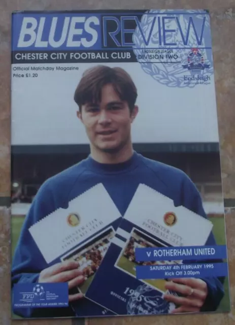 1994-95 Chester City v Rotherham United  - Division Two