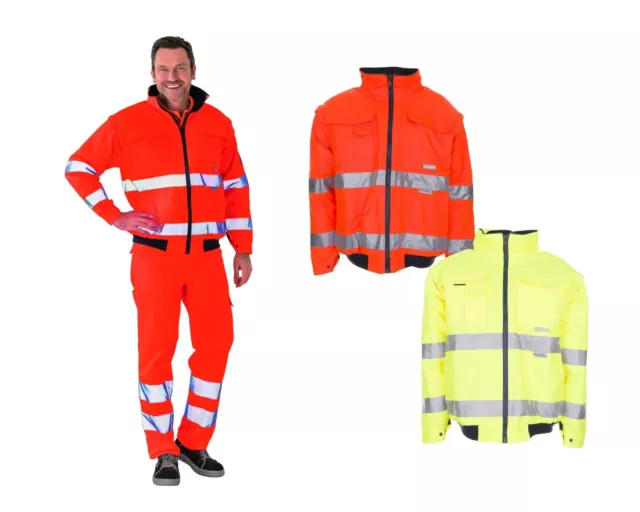 Planam Warnschutz Pilotenjacke Arbeitsjacke wasserdicht winddicht Winterjacke