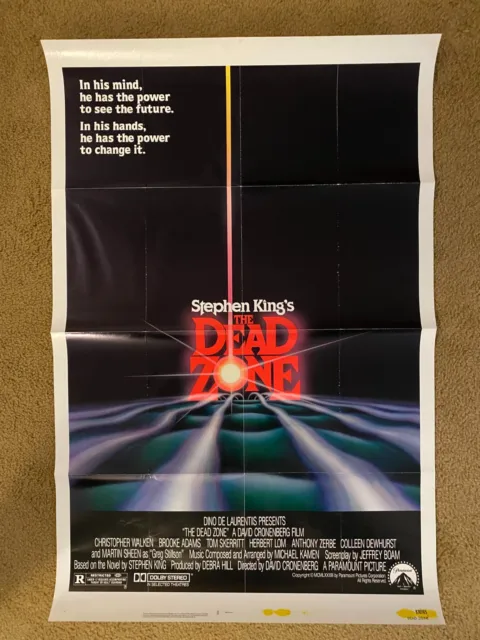 Dead Zone Original Movie Poster 27x41 (1983) Folded One Sheet Stephen King