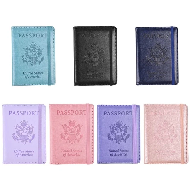 PU Passport Cover with Multiple Compartments Travel Document Holder Practical