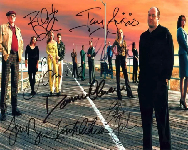 The Sopranos Cast X8 SIGNED AUTOGRAPHED 10" X 8" REPRODUCTION PHOTO PRINT