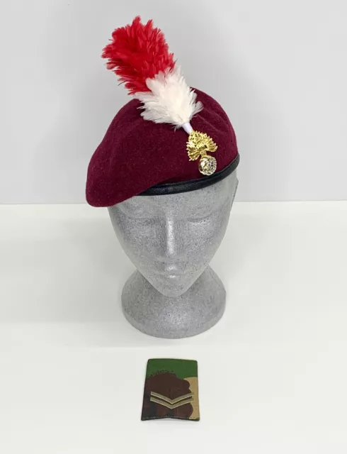 Parachute Regiment / Fusiliers Beret, Badge, Hackle, DPM Slide. Size 55cm.