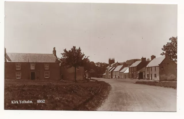 Real Photo Postcard Kirk Yetholm Village Scottish Borders Scotland - Monarch