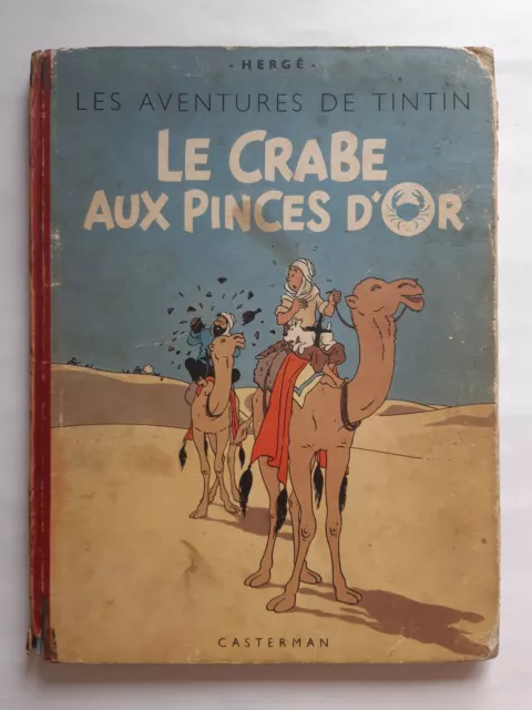 BD Tintin - Hergé - mono-colonne - Le crabe aux pinces d'or - B2 de 1948