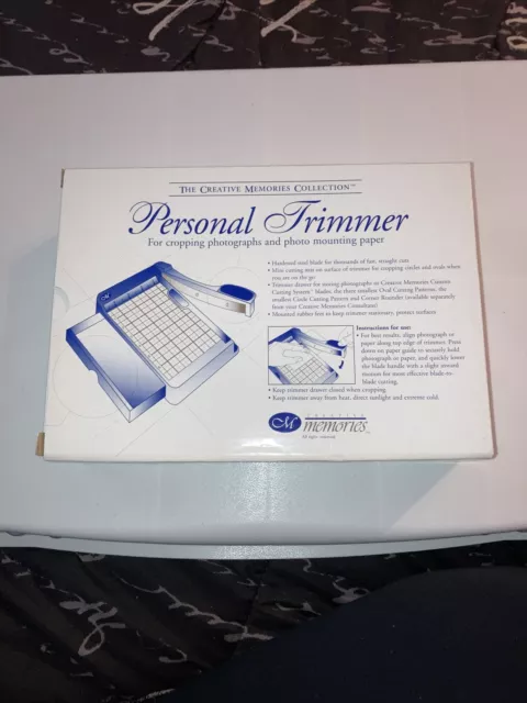 Creative Memories Personal Trimmer Paper Cutter Swing Arm Storage Drawer New