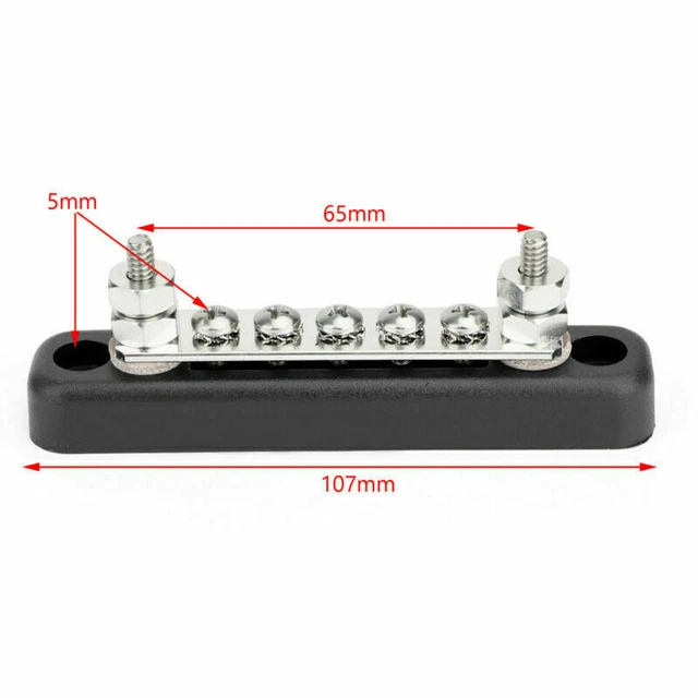 5 POINT 100A Bus Bar Verteilungsblock Terminal Block Für Auto Marine ...