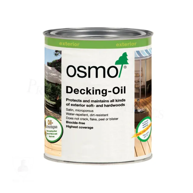 Osmo Decking Oil - Clear Teak Oil - 750ml - Water Resistant Finish - Free P&P